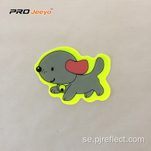 Reflekterande självhäftande Pvc Dog Form Stickers för barn